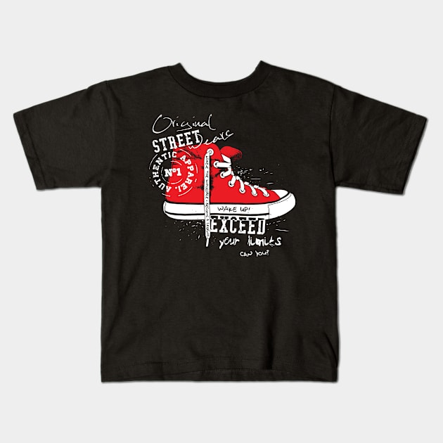 shoes no limit to run Kids T-Shirt by garudadua